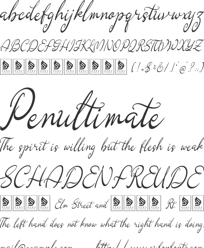 Marthalady font preview