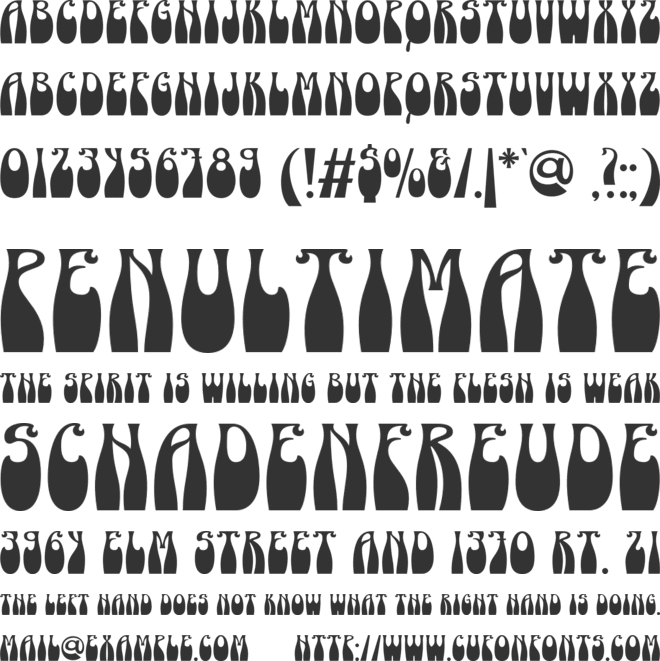 Khedelic font preview