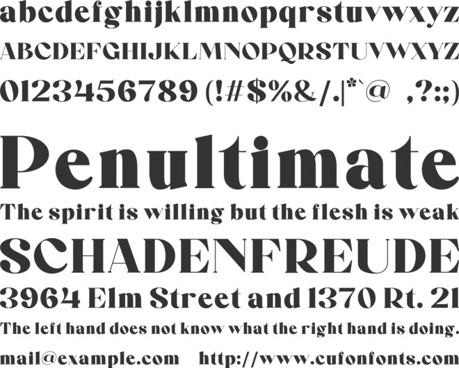 Strider font preview