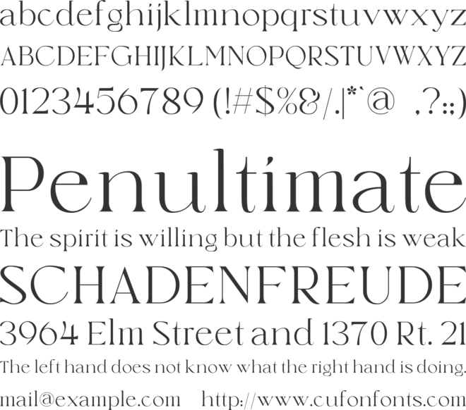 Profilen font preview