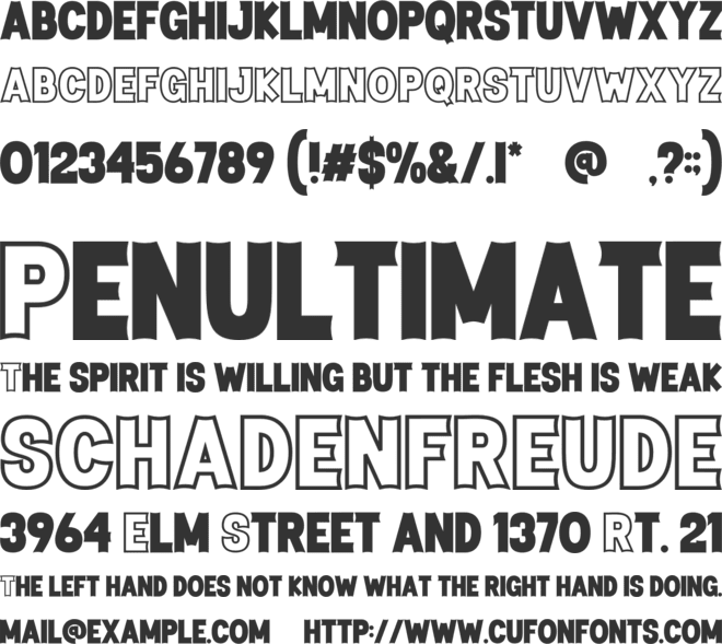 Showtime Pumpkin font preview