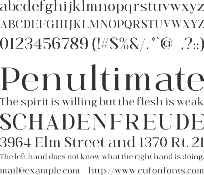 Colette font preview