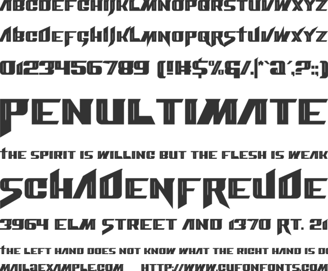 Monstarch font preview