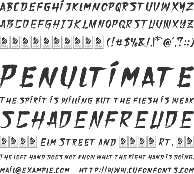 Aomine Kensai font preview
