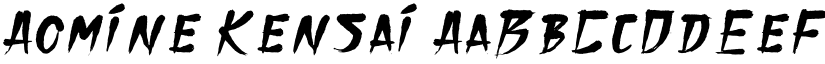 Aomine Kensai font