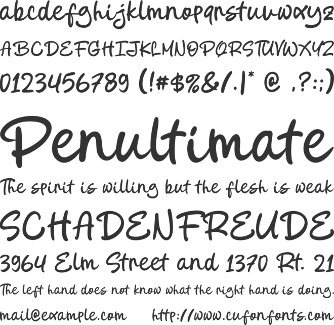 Bevagna font preview