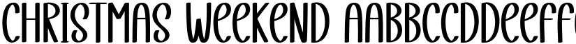 Christmas Weekend font