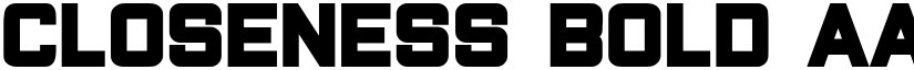 Closeness Bold font