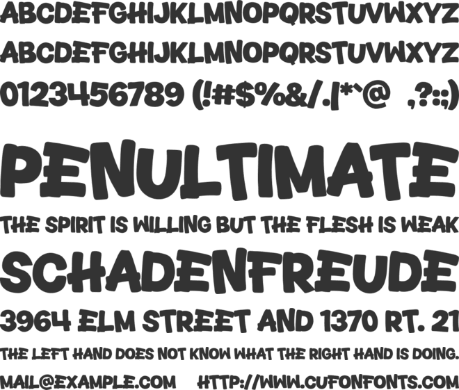 Tendang font preview