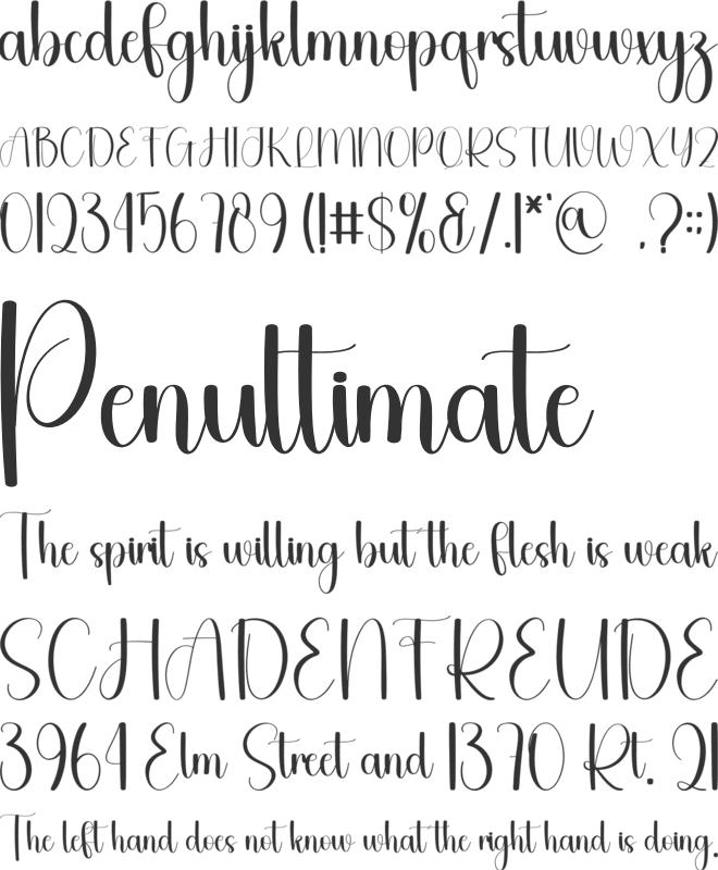 Handmade Style font preview