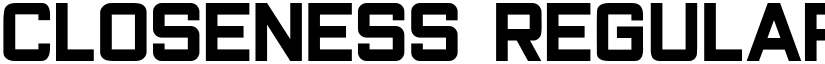 Closeness Regular font