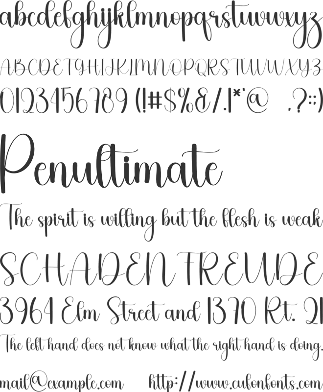 Deadline Today font preview