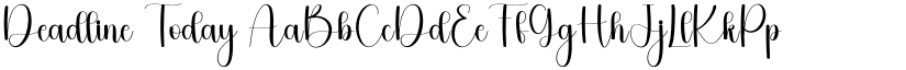 Deadline Today font