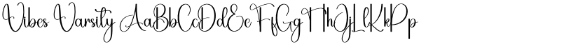 Vibes Varsity font