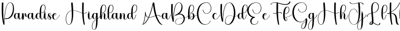 Paradise Highland font
