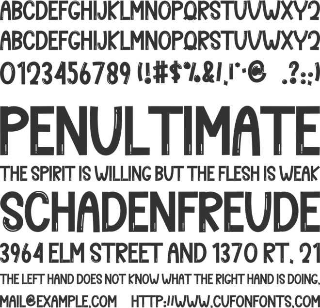 Cute Design font preview