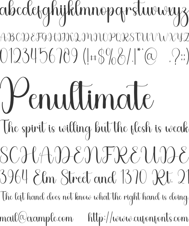 Sometimes Silluet font preview