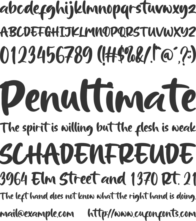 Moris Palm font preview