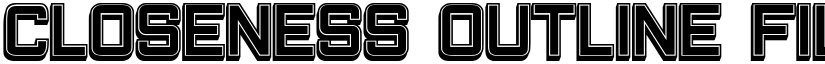 Closeness Outline Filled Regular font