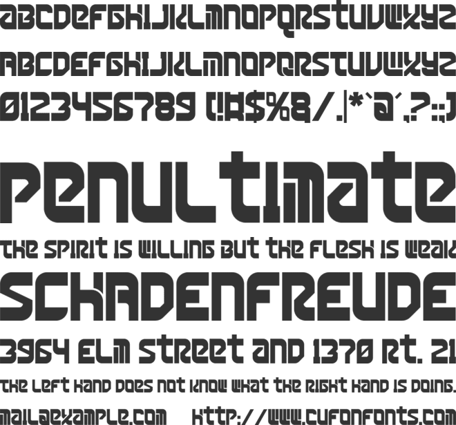 Space Over font preview