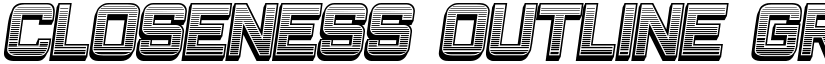 Closeness Outline Gradient Italic font