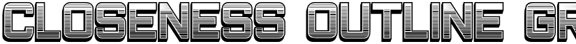 Closeness Outline Gradient Regular font