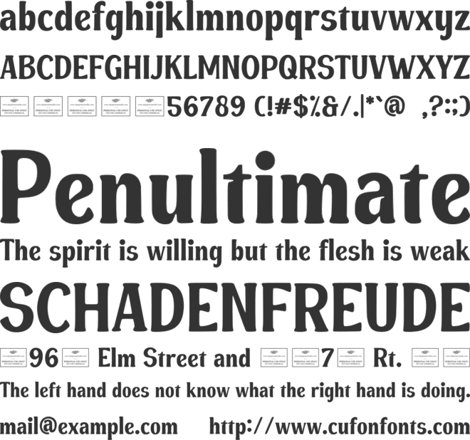 Marseille Free font preview