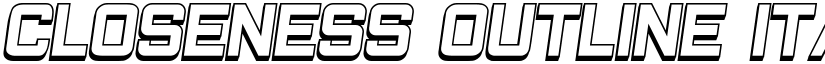 Closeness Outline Italic font