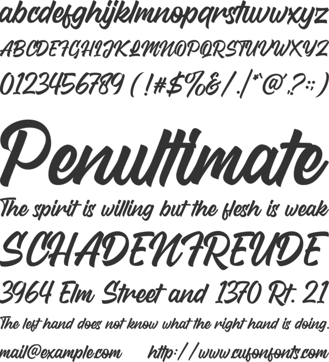 Break Fridays font preview