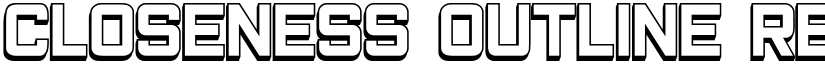 Closeness Outline Regular font