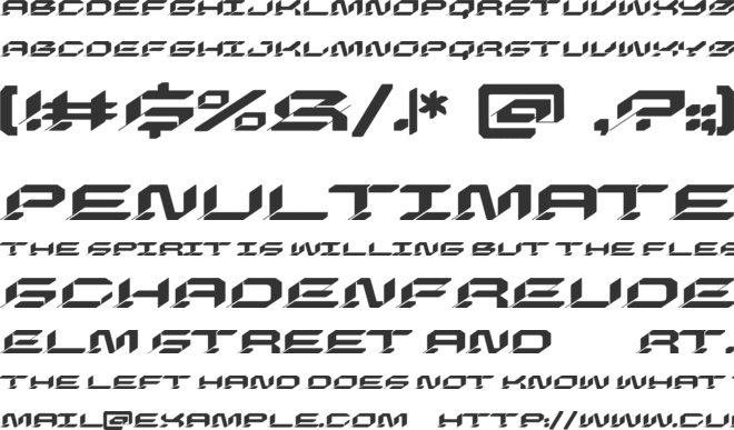 Race Hugo font preview