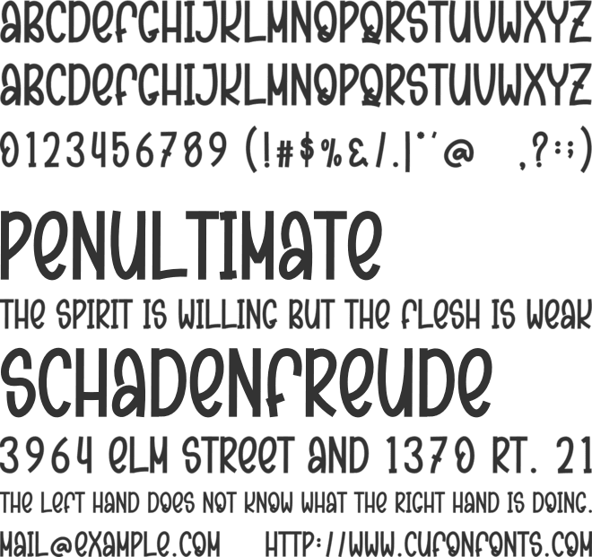Pumpkin Christmas font preview