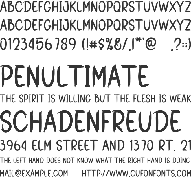 Horror Creepy font preview