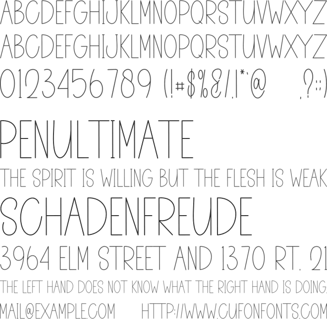 Thypology font preview