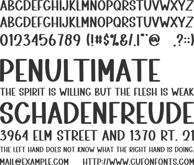 Winter Date font preview