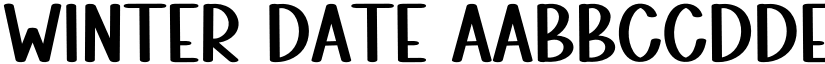 Winter Date font