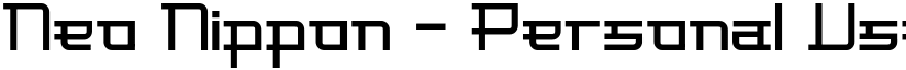 Neo Nippon - Personal Use font