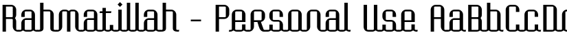 Rahmatillah - Personal Use font