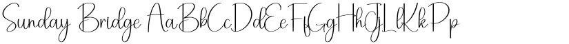 Sunday Bridge font