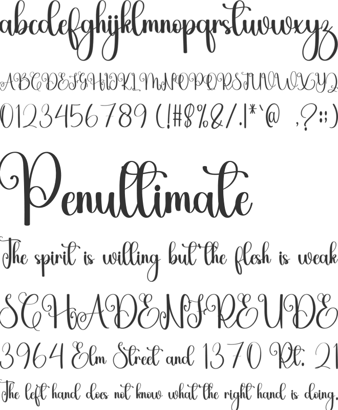 Dancing Christmas font preview
