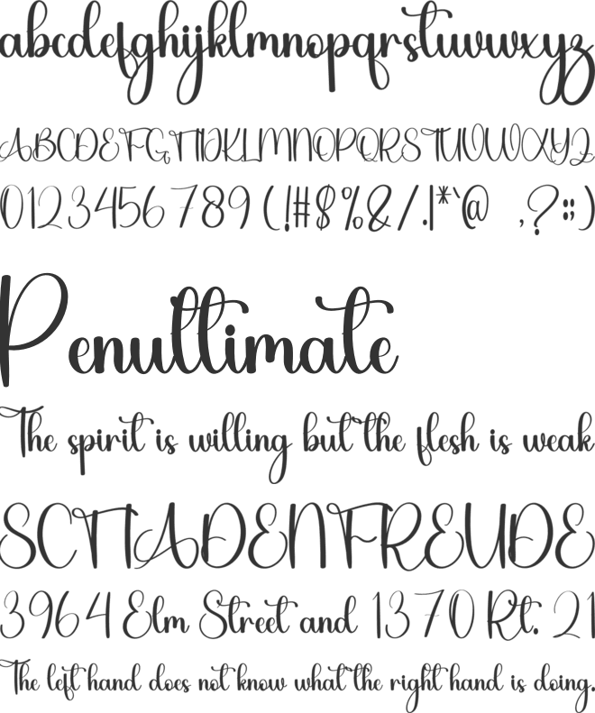 Happy Tuesday font preview