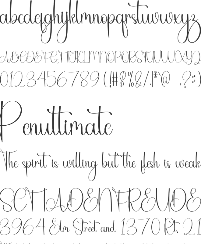 Handmade  Birthday font preview