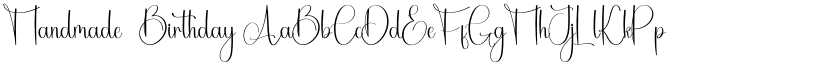 Handmade  Birthday font