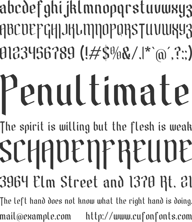 Barklise font preview