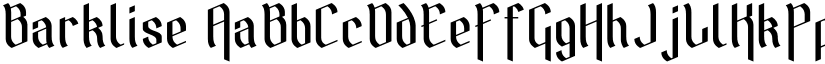 Barklise font