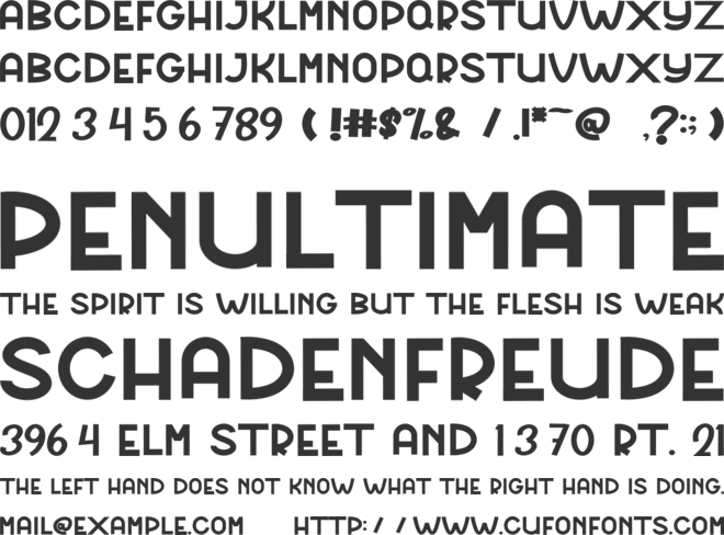 Cooling font preview