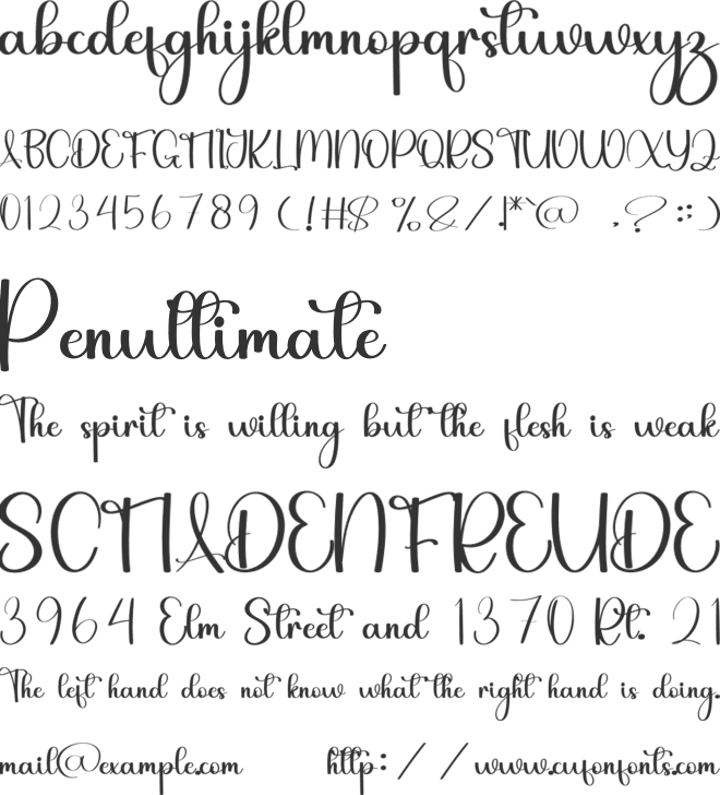 Bristney font preview