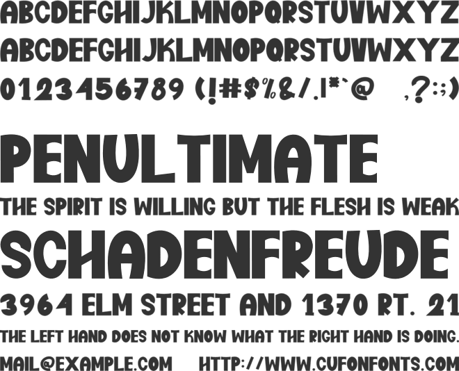 Lucky Black font preview