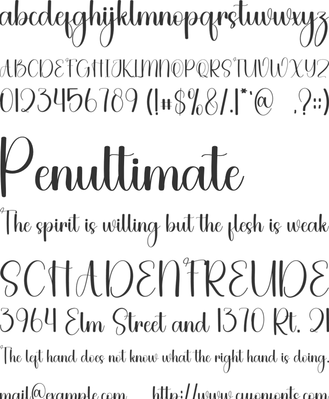 Captain font preview