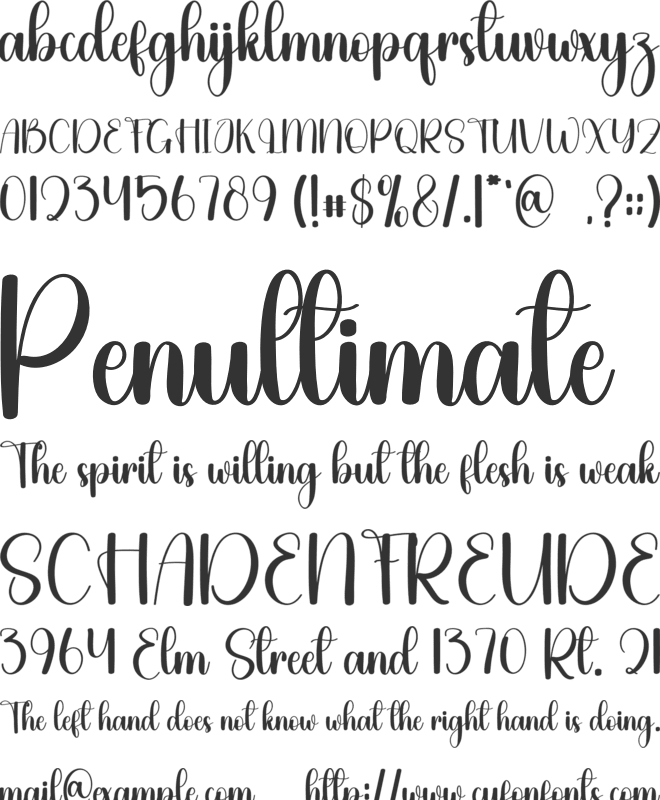 Worldsky font preview